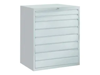 ladekast 1200x1023x600mm 8laden cilinderslot RAL7035 front RAL7035 - 1
