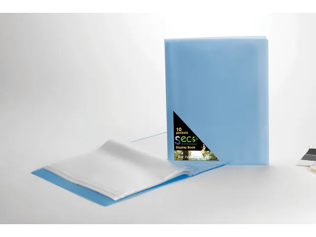 Album de présentation Seco bleu 10 pochettes biodégradable, 50 micro
