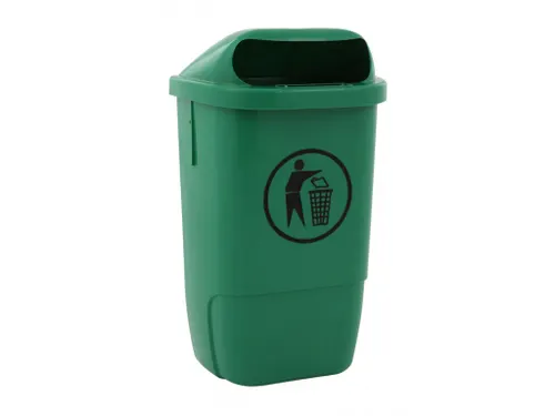 Kunststof buitenafvalbak 50 Liter Groen
