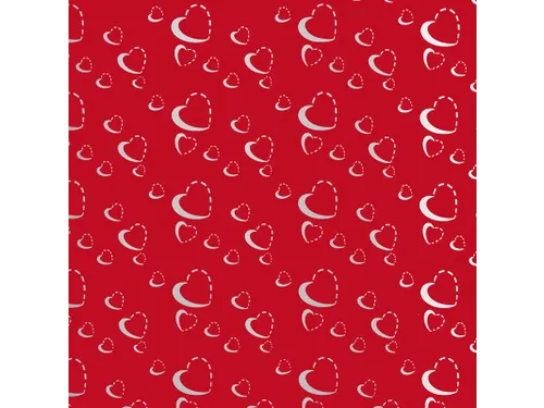 Geschenkpapier Silver Hearts 70 cm x 2 m