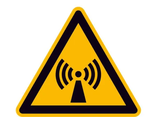 Waarschuwingsbord,Waarschuwing: Niet-Ioniserende Straling,Sticker