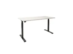 Elektrisch verstelbaar bureau 160x80cm Frame Zwart Blad Krijtwit