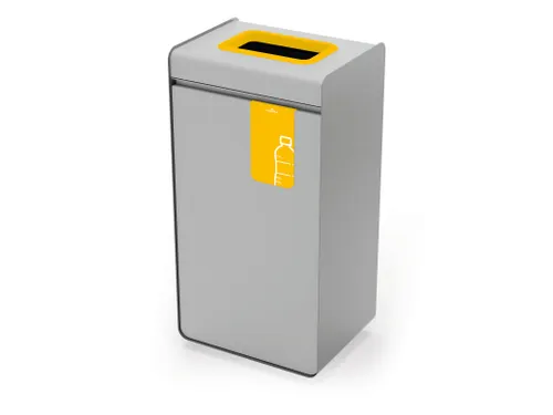 DURASORT Afvalbak sorteerunit 55L voor plastic Grijs Geel
