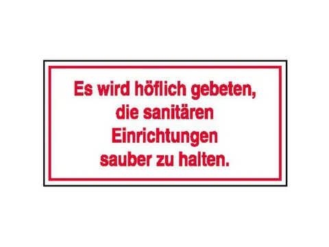 aanwijzingsbord,U wordt beleefd verzocht,PVC,rood/wit,om te verlijmen