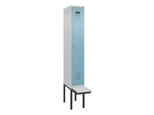 locker met bank,HxBxD 2120x300x815mm,1vak,vak B 300mm,cilinderslot
