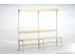 banc-patère,HxLxP 1650x2000x375mm,barrettes en bois