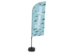 Promotievlag Alu Wind complete set "Poisson Frais" ECO print