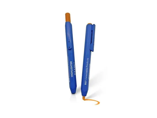 Markeerstift intrekbaar detecteerbaar blauw oranje inkt 10 stuks