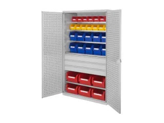 Ruime Bakkenkast 1950x1130x590mm 3laden 30 Magazijnbakken Geperf - 1