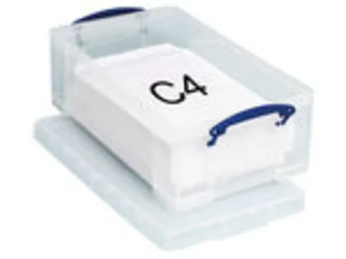 Opbergbox Really Useful 4 liter 30 vakken 395x255x88mm transparant wit