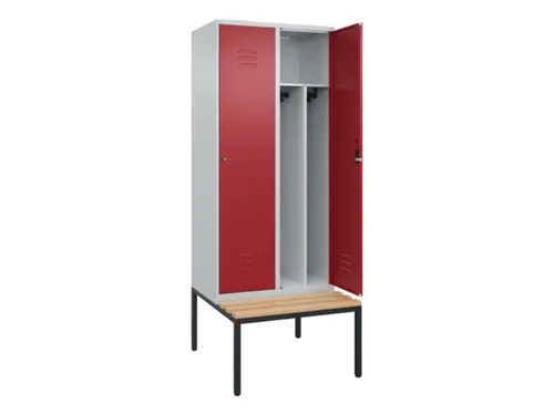 locker voor scheiding van kleding,HxBxD 2120x800x815mm,2vak