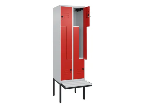 Z-garderobekast,HxBxD 2120x600x815mm,2vak,vak B 300mm,draaigrendel