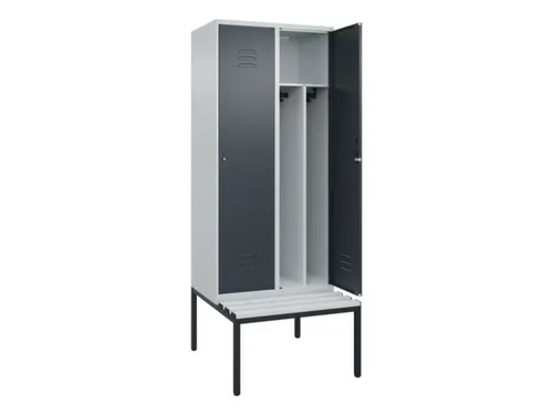 locker voor scheiding van kleding,HxBxD 2120x800x815mm,2vak