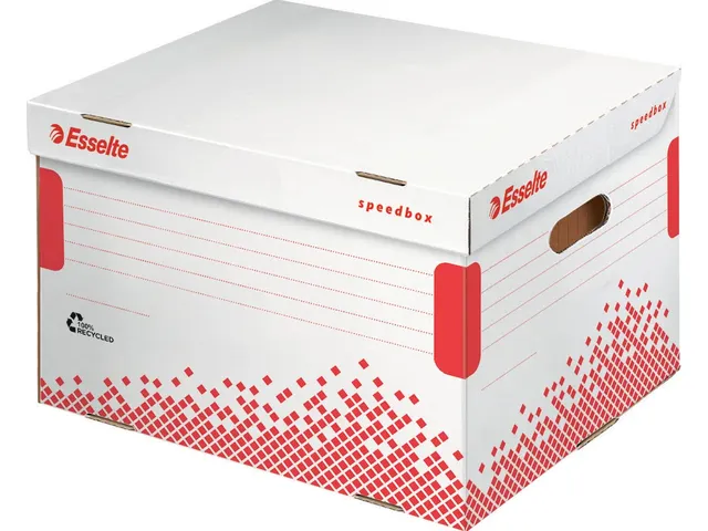 containerdoos Speedbox 392x301x334mm wit, geschikt voor ordners