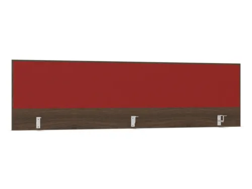 opzetpaneel bureau aanbouw achter NV bruin hickory BN4011-rood 2000mm