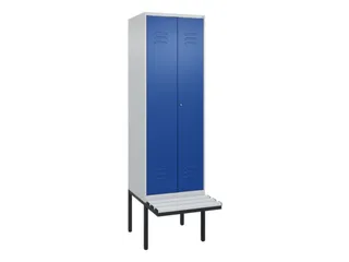 PBM-locker met bank,HxBxD 2120x600x815mm,2vak,vak B 300mm,cil.-slot - 1