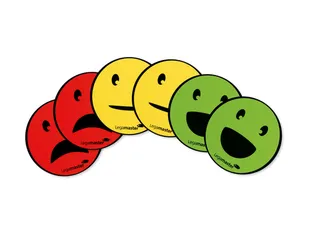 Magneet Legamaster emoticon 50mm assorti 6 stuks - 1