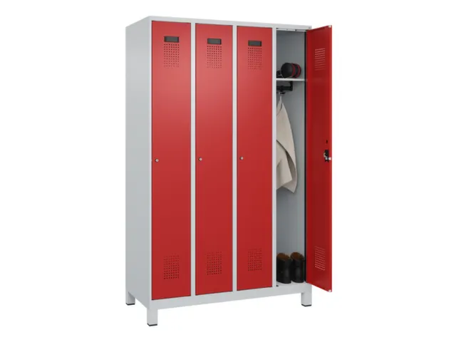 locker,HxBxD 1950x1200x500mm,4vak,vak B 300mm,cil.-slot,voeten