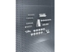 perfoplaat,2xgeperforeerde plaat,blad HxB 991x914mm,plaatstaal,RAL3004