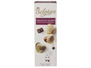 Chocolade The Belgian hartjes brownie gezout 65 gram - 1