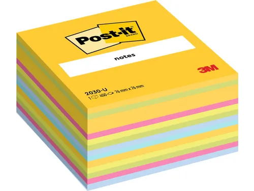 Memoblok 3M Post-it 2030 76x76mm kubus ultra assorti