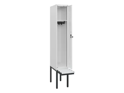 locker met bank,HxBxD 1950x300x815mm,1vak,vak B 300mm,draaigrendel