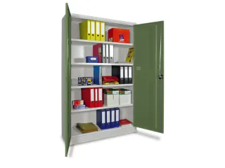 grootvolumekast met openslaande deuren,RAL7035,front RAL6011 - 2