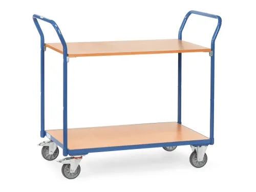 Tafelwagens 1602 200kg 2 Etages 1000x600mm Houten Plaat