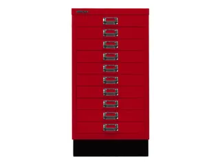kantoor-ladekast HxBxD 670x349x432mm 10 laden romp kardinaalrood staal - 4