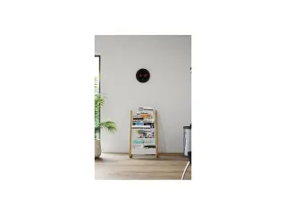Vista 8-vaks wanddisplay wit/hout is een moderne tijdschriften- en bro - 4