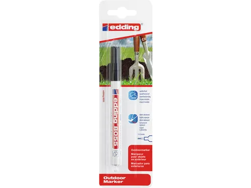 Viltstift edding 8055 outdoor 1-2mm zwart blister à 1 stuk