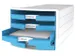 Module tiroirs HAN Impuls 4 tiroirs ouverts bleu clair
