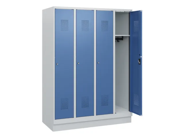 schoollocker,HxBxD 1630x1200x500mm,4vak,vak B 300mm,cil.-slot,sokkel