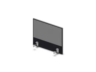 opzetpaneel bureau aanbouw aan de zijkant CC-zwart BN8078-grijs 600mm - 1