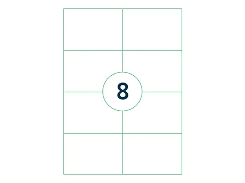 Etiket Qbasic A4 1.000 vel 105x74 mm 8000 labels