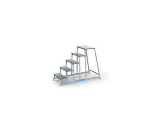 machine-opstapje bordes H 1000mm 5treden aluminium - 1