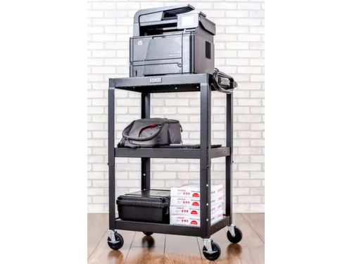 bijzetwagen,HxLxB 610-1060x610x460mm,zwart,3niveau(s)