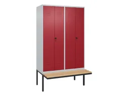 locker voor scheiding van kleding,HxBxD 2120x1200x815mm,4vak