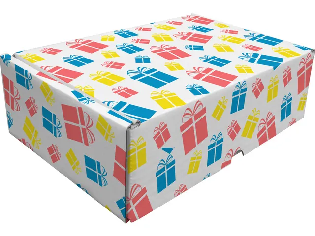 Cadeaupakketdoos Raadhuis 3 240x170x80mm krimp a 5 stuks