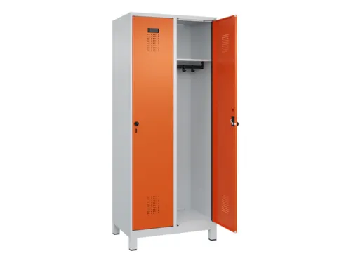 locker,HxBxD 1950x800x500mm,2vak,vak B 400mm,draaigrendel,voeten