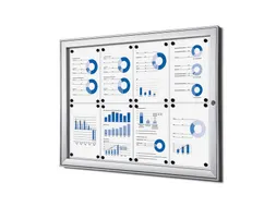 Vitrinebord Quantore luxe 8x A4 zilver