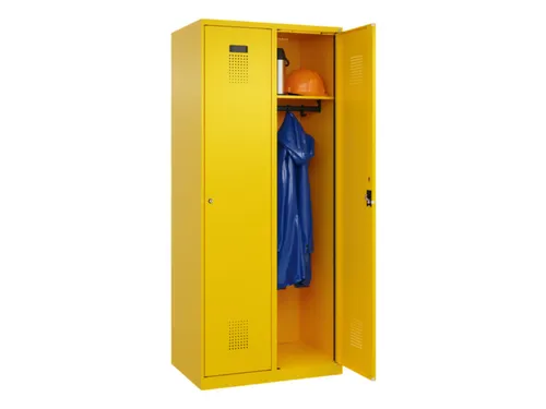 locker,HxBxD 1850x800x500mm,2vak,vak B 400mm,cil.-slot,staand op vloer