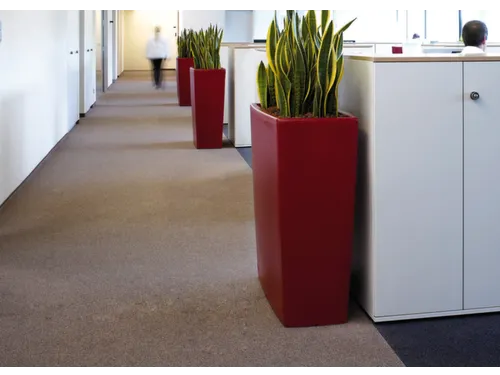 plantenpot,trapeziumvormig,PE,robijnrood,HxBxD 900x900x390mm,55l