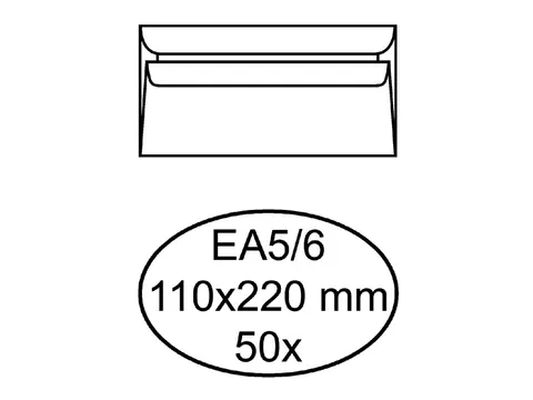Envelop Quantore Bank Ea5/6 110x220mm Wit Zelfklevend