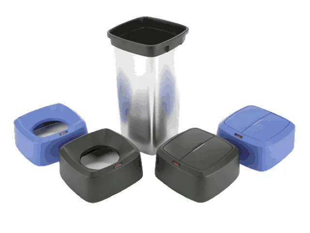 Iris Square afvalbak 60 Liter RVS Kunststof
