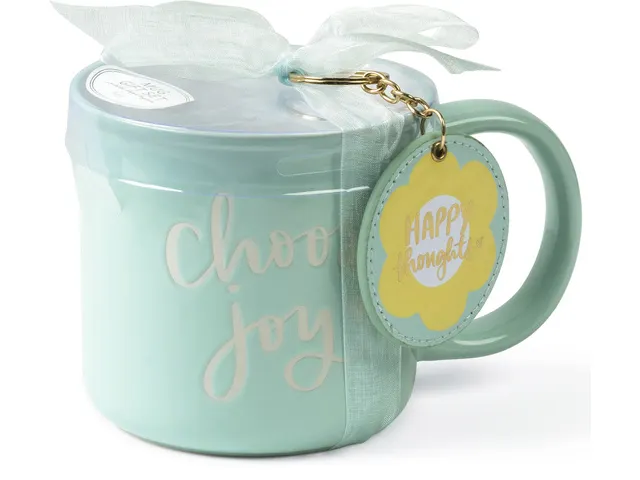Coffret cadeau mug 580ml et porte-clés Choose Joy
