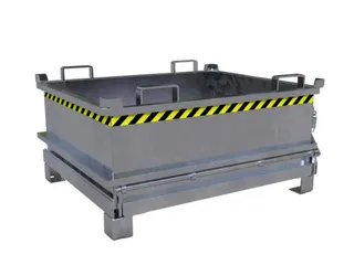 mini-bodemklepcontainer,HxLxB 625x1000x1200mm,0,37m³,inrijbeugel,staa - 2
