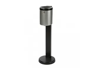 Staande asbak,H 825mm,staal,romp nieuw zilver - 1