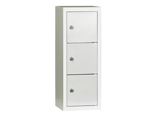 lockerkast,RAL 7035,HxBxD 598x225x200mm,1x3vakken,cil.-slot,sokkel
