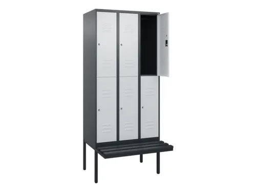 Dubbeldekse dekenkist,HxBxD 2120x900x815mm,3x2vak.,vak B 300mm